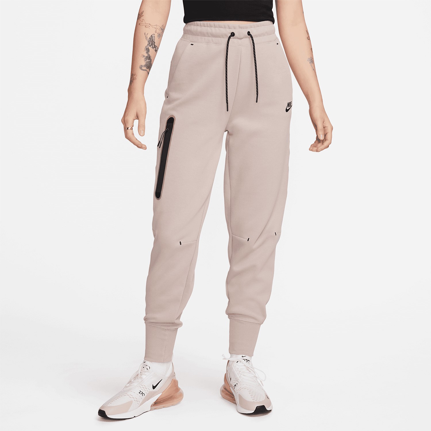 Pants and jeans NikeLab Women's Fleece Pants Dk Grey Heather/ White |  Footshop