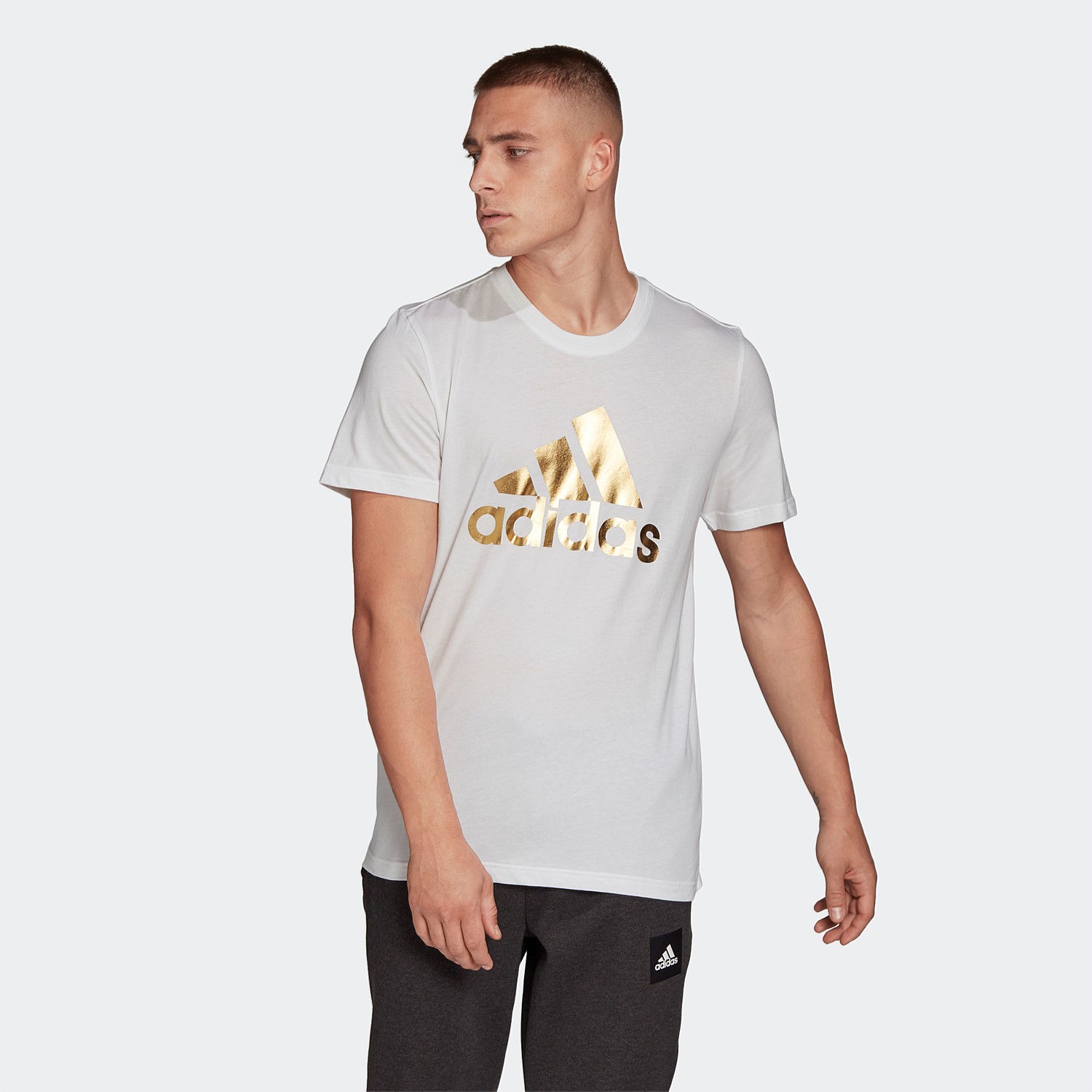 adidas gold foil t shirt