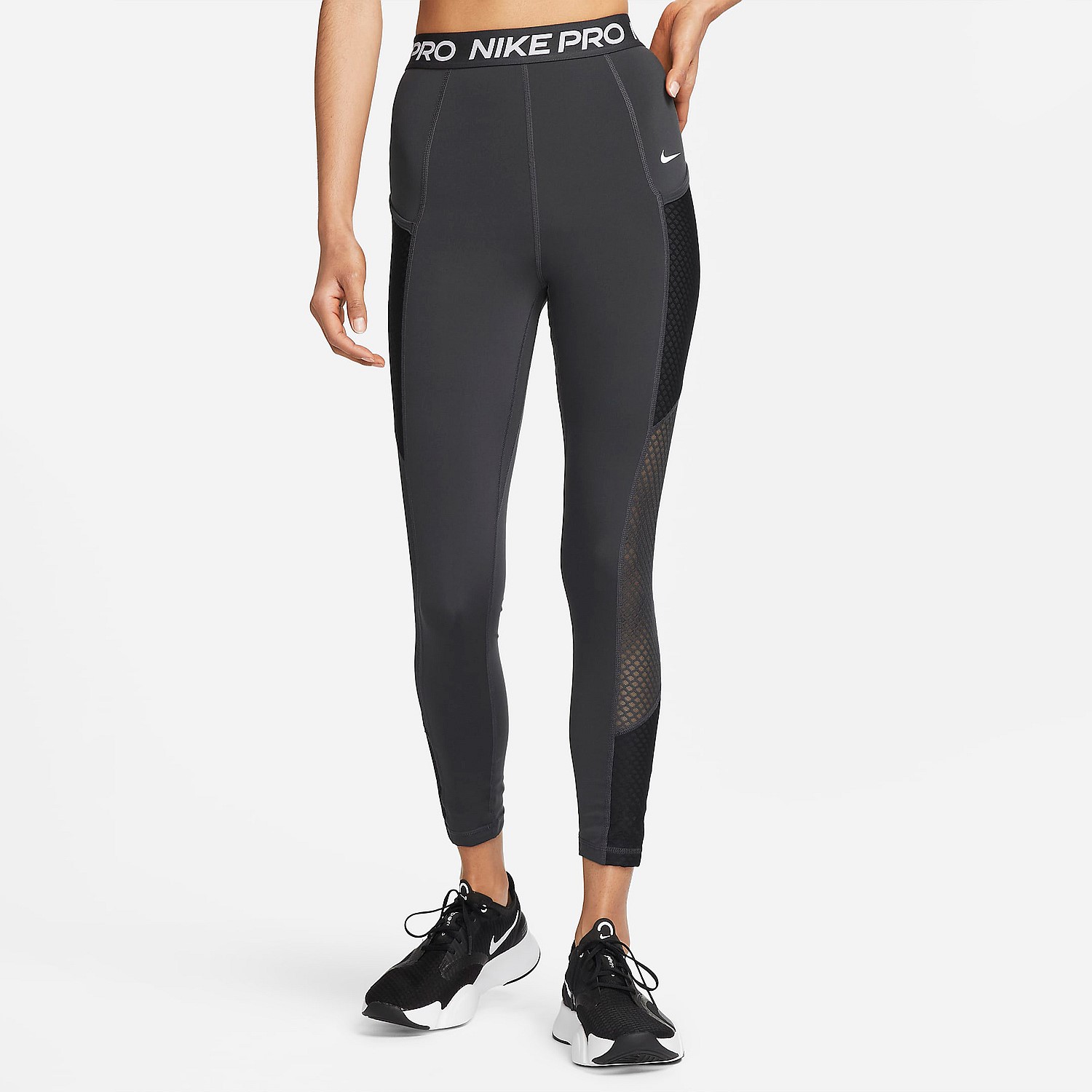 Nike Pro Dri-Fit Athletic Yoga Running Leggings Pants Womens Size XS Black  White