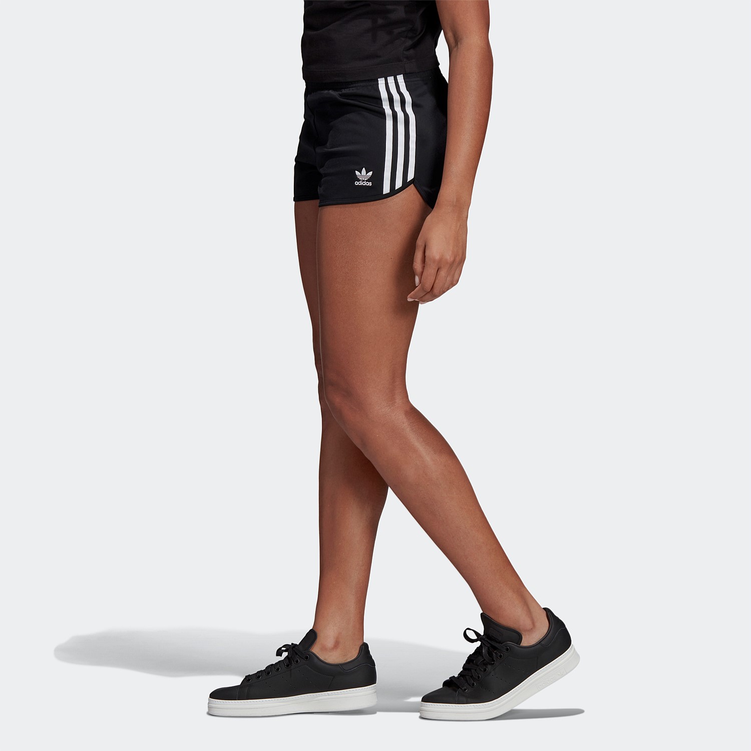 adidas 3 stripe shorts womens
