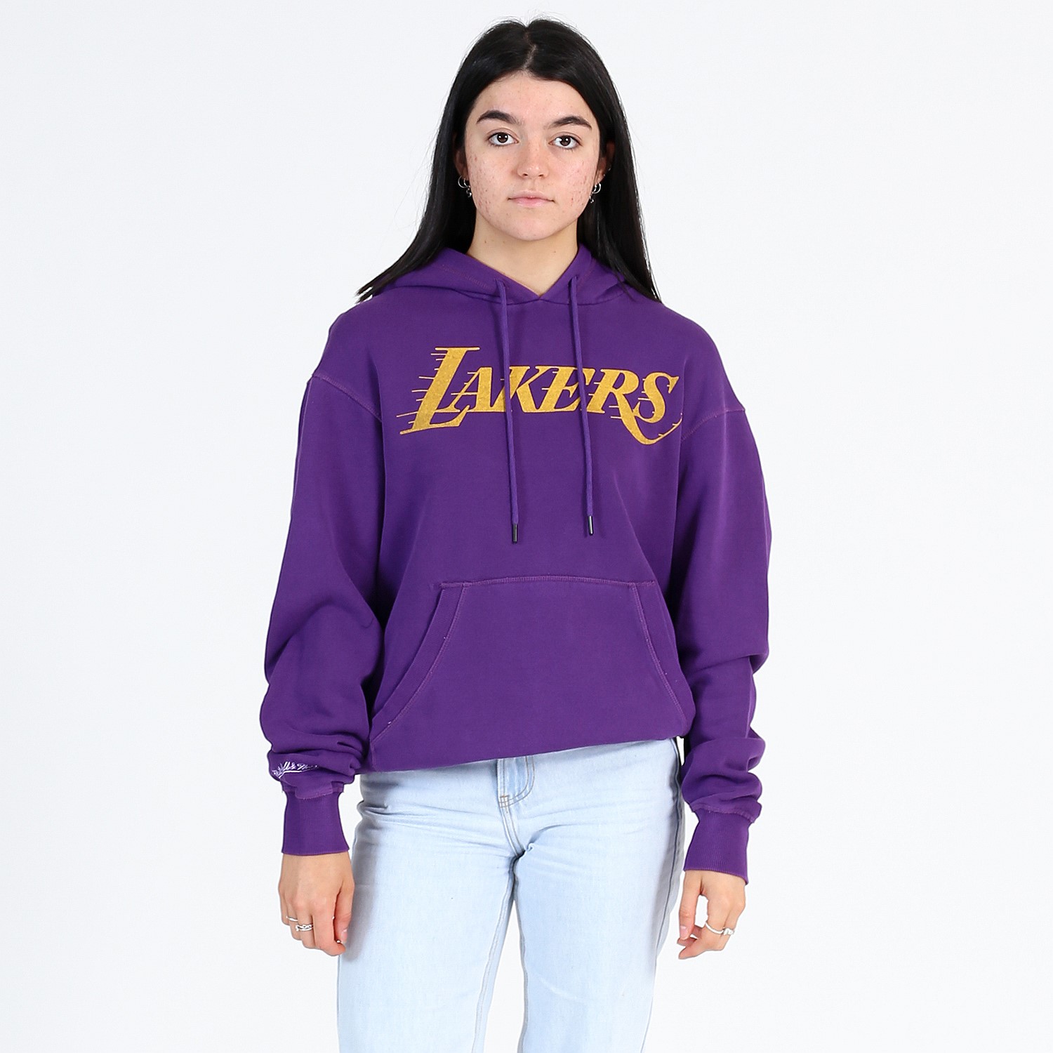 Kleding Gender-neutrale kleding volwassenen Hoodies & Sweatshirts Sweatshirts code:KF Vintage jaren 80 Los Angeles Lakers Basketbalteams 