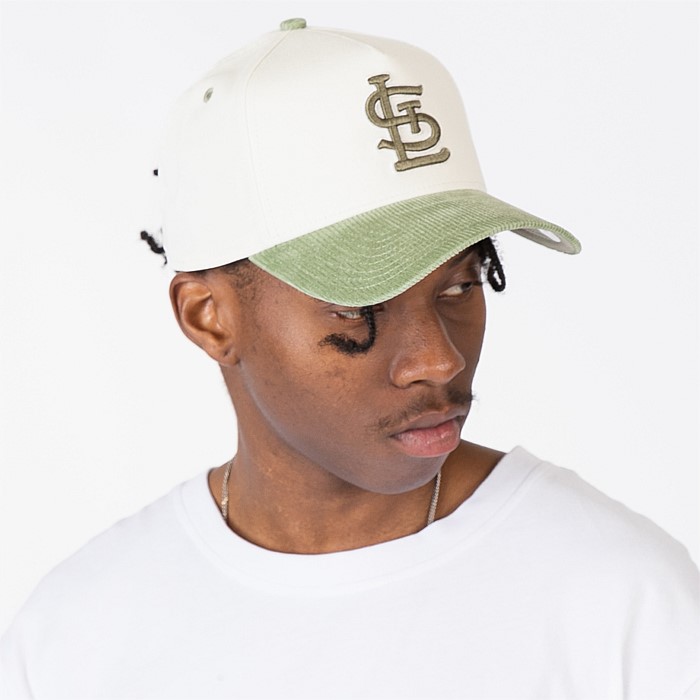 940 A-Frame St Louis Cardinals Olive Cord Snapback