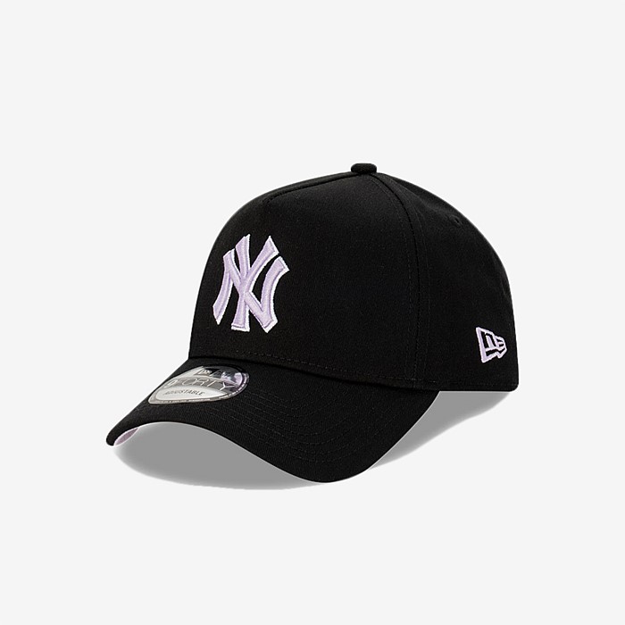 940 A-Frame New York Yankees Black Lilac Cap