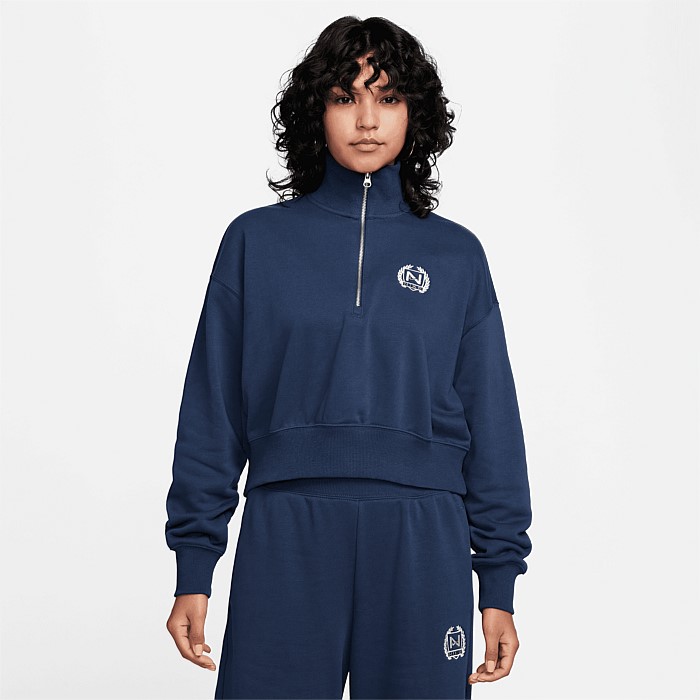 Sportswear Oversized ½-Zip Crop Fleece Sweatshirt