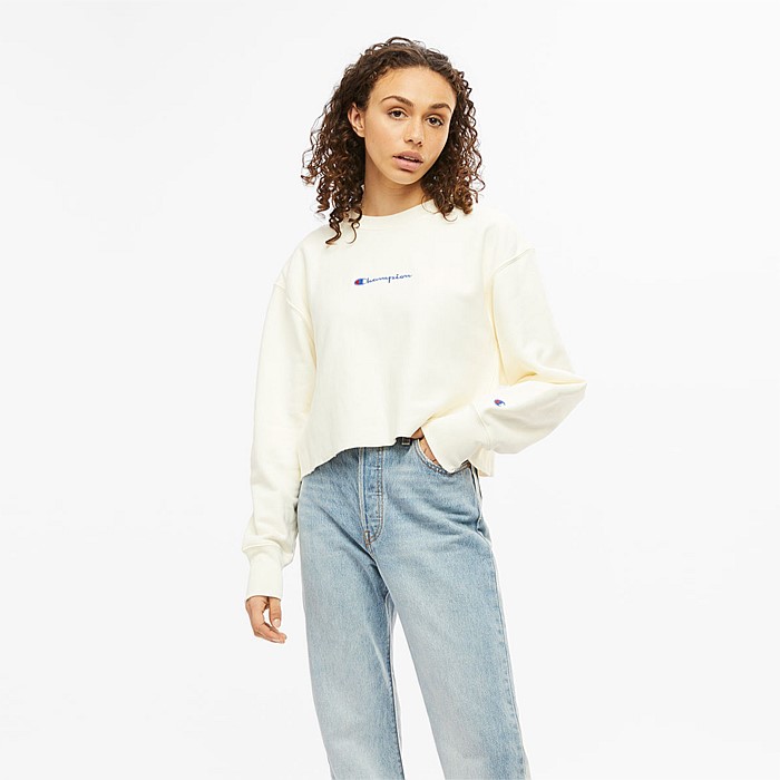 Reverse Weave Cropped Crew