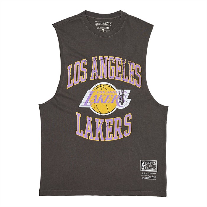 Los Angeles Lakers Vintage Crest Logo Muscle Tank Unisex