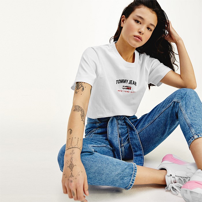 Cropped Fit Logo T-Shirt