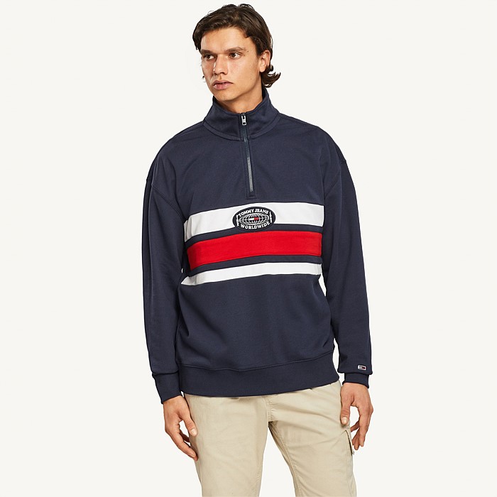 Branded Half-Zip Sweatshirt