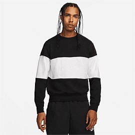Club French Terry Color-Blocked Crew