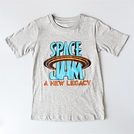 Space Jam Flat Logo Short-Sleeve Tee Youth