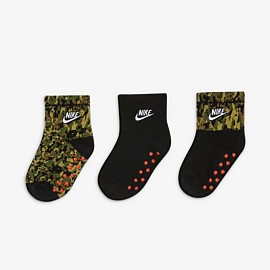 Camo Baby Gripper Ankle Socks 3 Pack