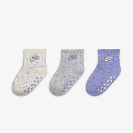 Speckled Baby Gripper Ankle Socks 3 Pack