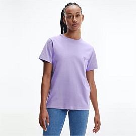 Signature Recycled Cotton Relaxed T-Shirt Violet